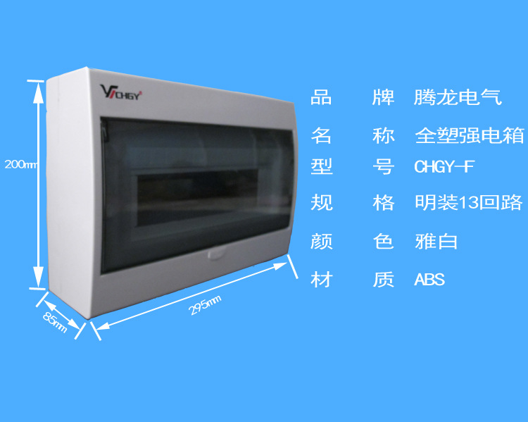 騰龍電氣GYPZ-F系列13回路明裝全塑配電箱 為現(xiàn)代照明高效護(hù)航
